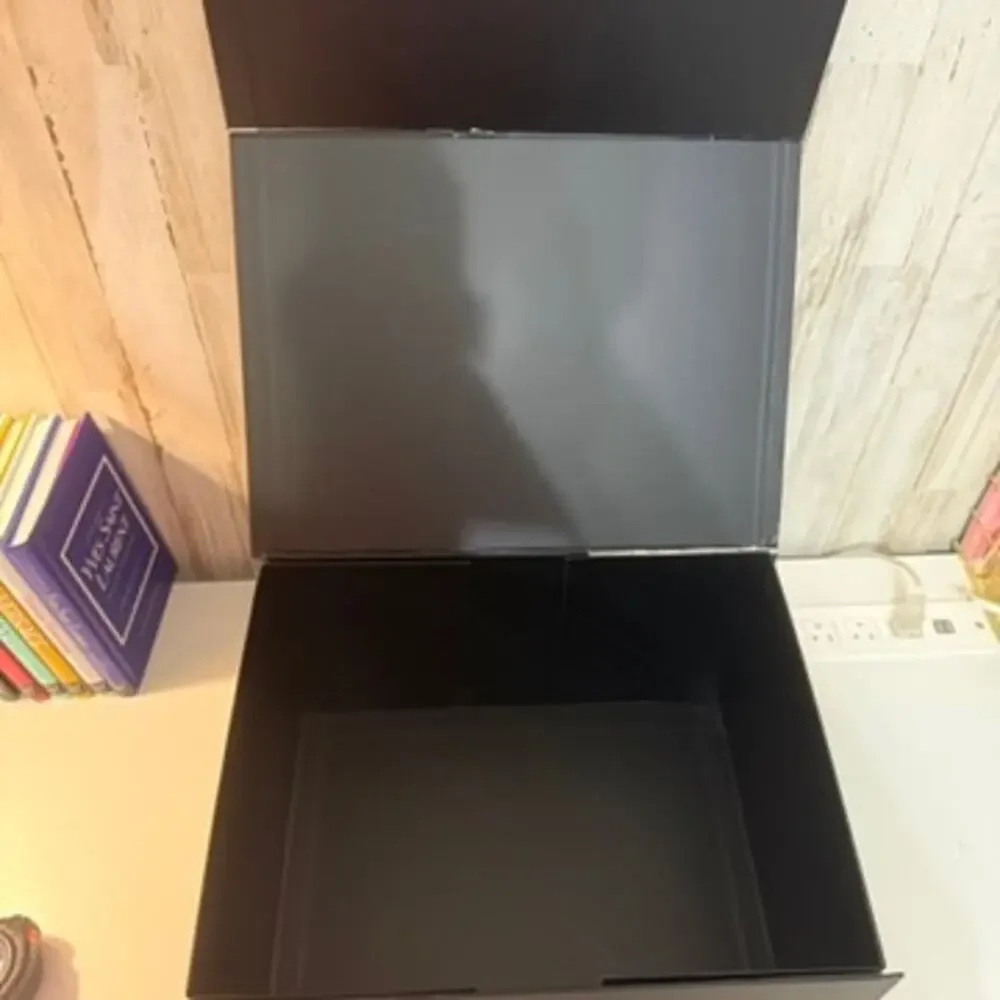 Versace Matte Black Magnetic Gift Storage Box Silver Medusa Log DAMAGED